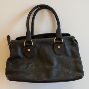 Cole Haan small black leather satchel